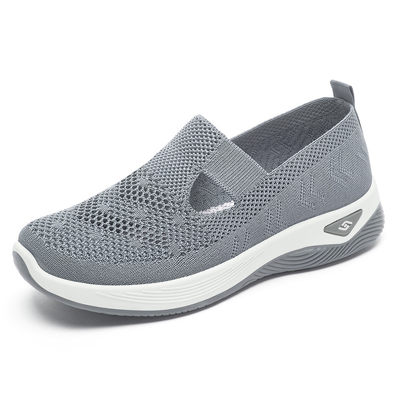Zapatos de primavera para mujer, zapatos casuales de talla grande, zapatos de una sola pieza para envío directo, zapatos ligeros de suela blanda para mamá, zapatos transpirables y cómodos