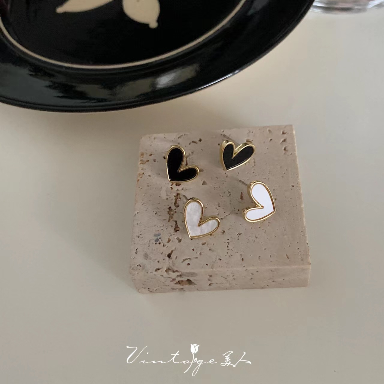 Fashion Heart Shape Titanium Steel Plating Shell Womenu0027S Earrings Necklace