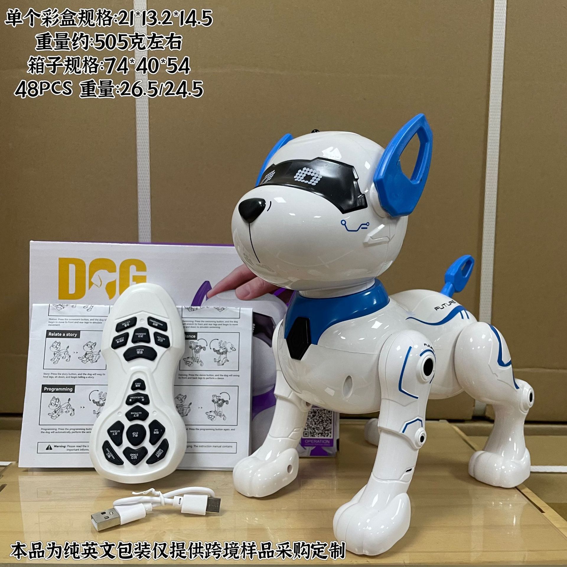 Acrobacias transfronterizas programación inteligente robot perro multifuncional táctil control remoto perrito juguete de inducción eléctrica para niños