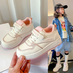 Children's Sneakers 2023 Autumn New Leisure Platform Shoes Low-Top Fashion Baby Girl Breathable White Shoes