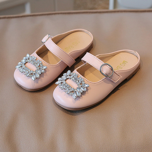 Children's Baotou Half Slippers Girls' Summer Outerwear Fashion Sandals Princess Style Mary Jane Style Girls' Shoes