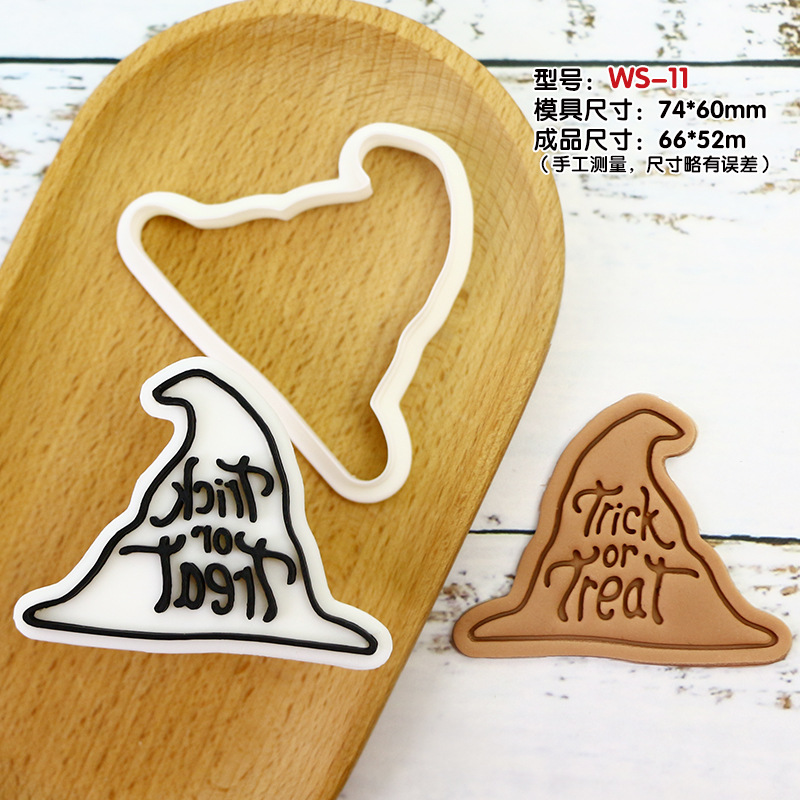 Temas de Halloween molde de galletas dibujos animados horneado molde de flip DIY 3D estereoscopic prensado molde de corte de galletas de helada