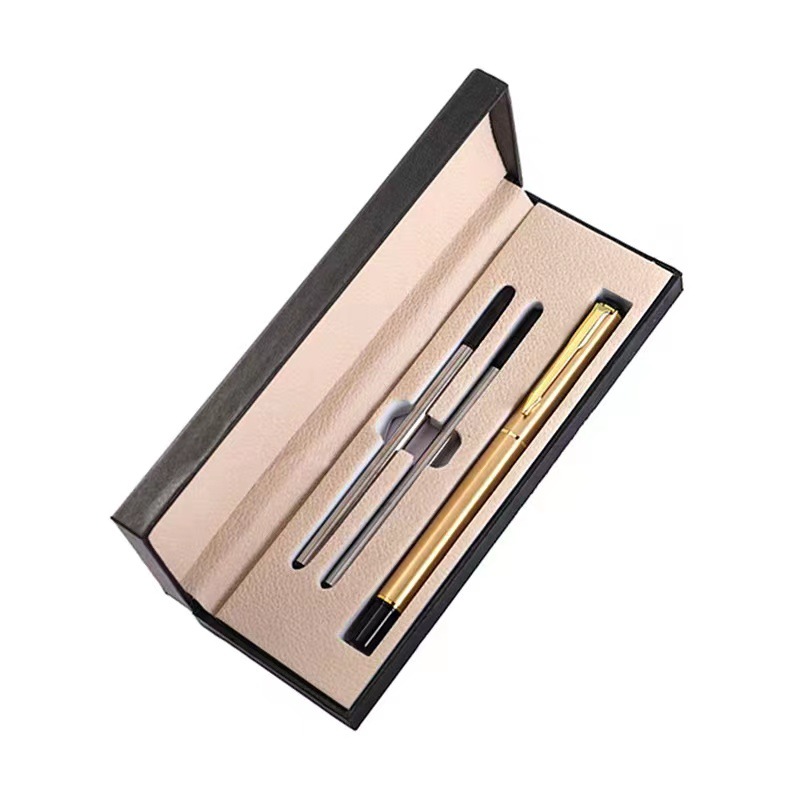 Pluma de firma de metal traje de regalo de gama alta reunión de negocios pluma de gel pluma de firma traje de impresión LOGO