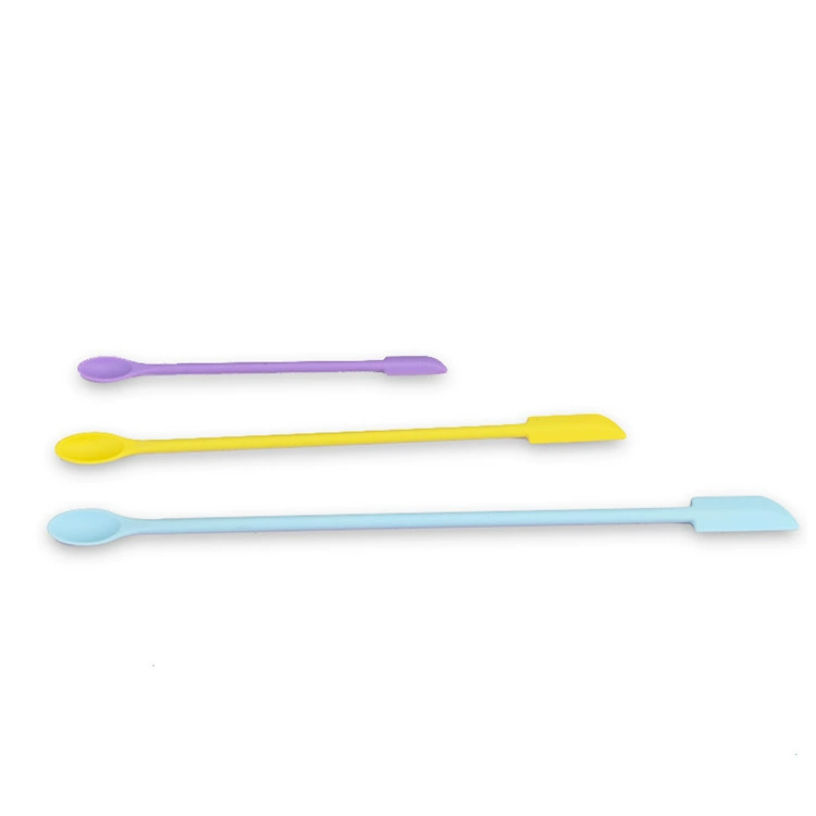 Long silicone small cream scraper, double-sided spoon