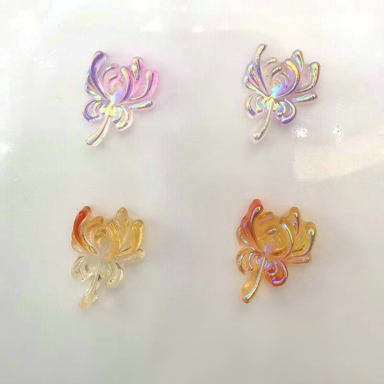 夜光彼岸花美甲饰品迷你树脂小配件耳钉diy饰品配件批发000