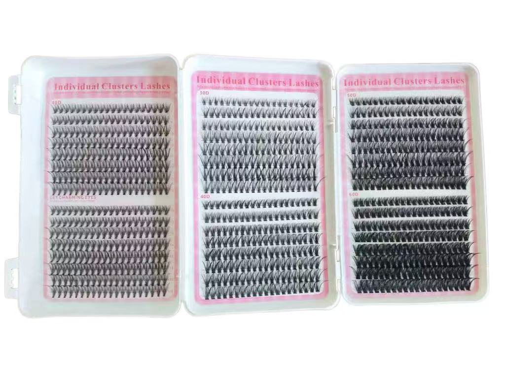 Nuevo conjunto de pestañas falsas mezcladas que contienen herramientas de pinzas de pegamento, herramientas de maquillaje de belleza al por mayor.