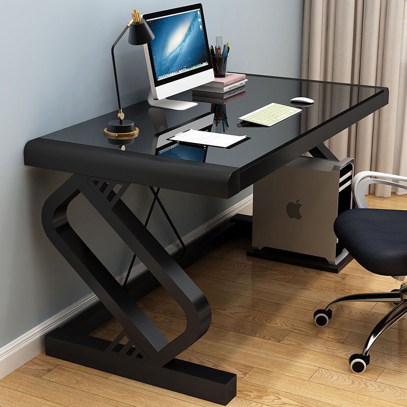 Tempered Glass Computer Desk Desktop Bedroom Home Study Desk Student Study Table Small Apartment Simple Gaming Office Desk