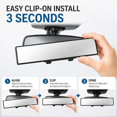 Large field of view rear view auxiliary mirror Wide-Angle Adhesive Type, Baby Observation