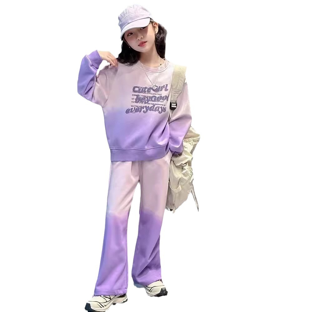 Conjunto de duas peças para menina moda outonal estilo trendy_voghion.com