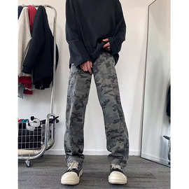 美式迷彩裤男款秋季ootd穿搭解构裤高街cleanfit工装裤2025