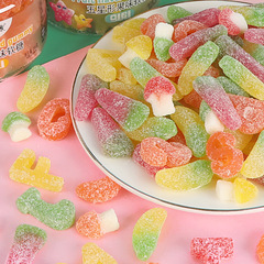 Colorful fruit-flavored soft candy jar-packed combination sour and sweet juice rubber candy internet celebrity Q-elastic gel candy children's snack