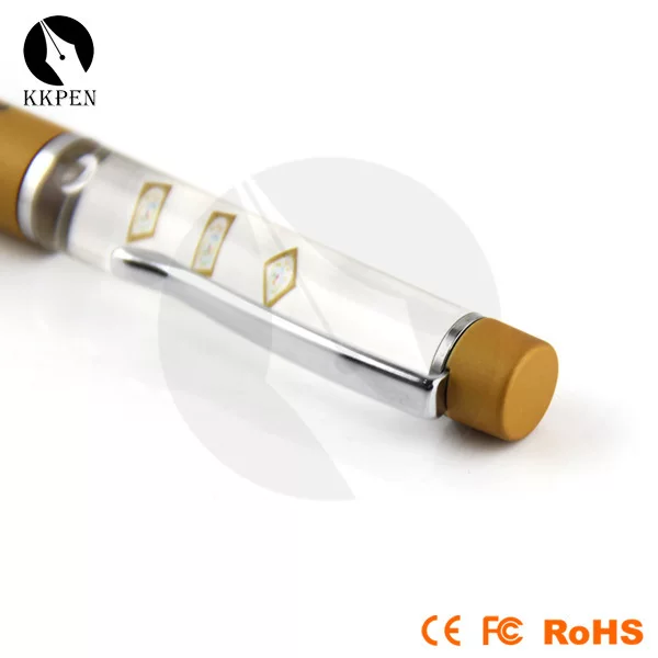 The supply pen contains floating objects into oil gift pen, which can set floating objects and LOGO into oil ballpoint pen.