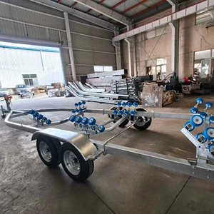 İki oxlu isti sinklənmiş dəniz qoşqusu 6760*2200mm, 1500 kq, balıqçılıq üçün rolikli