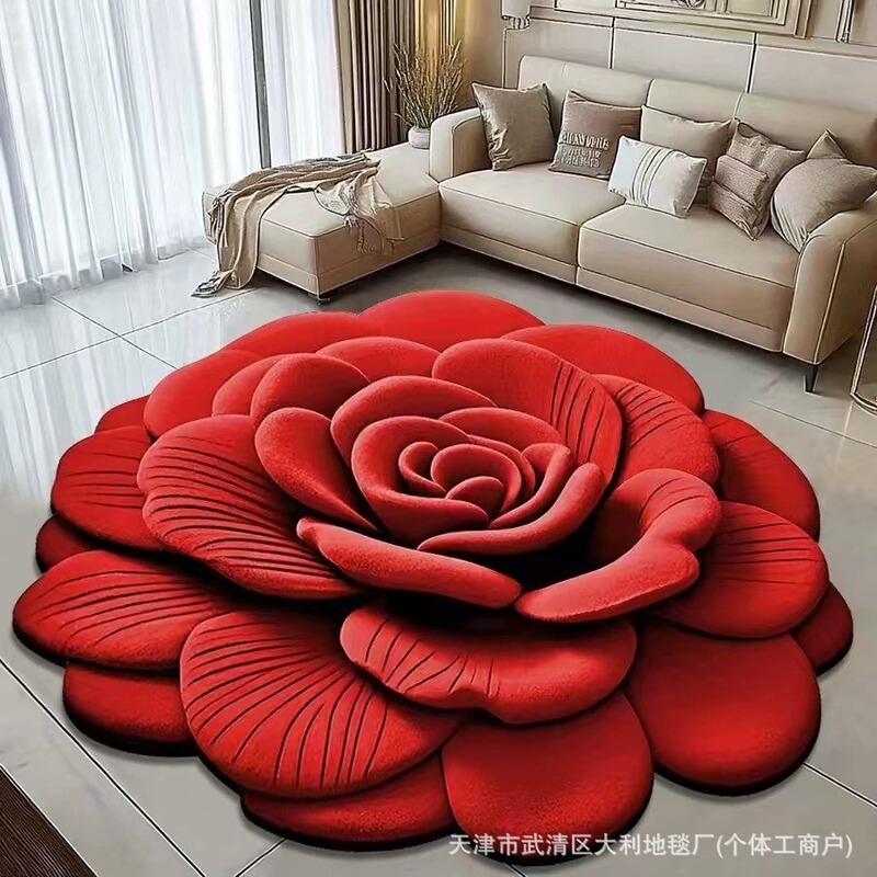 3D視覚花卉異形珪藻泥マット洗面台装飾マットトイレ吸水マット浴室マット|undefined