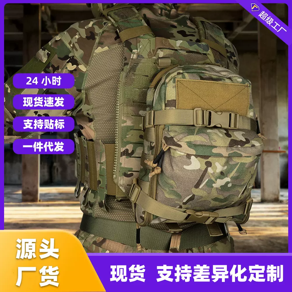 跨境热采户外战术军迷水袋包轻量马甲水带背包molle附件水袋背包
