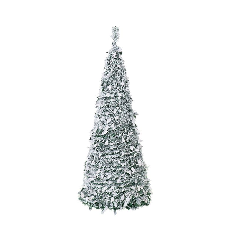 クリスマス装飾白い落雪伸縮クリスマスツリーセット家庭用宝塔折り畳み可能な円形着地木クロスボーダー|undefined