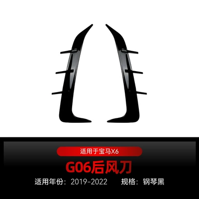 Suitable for 2019-2022 Bmw Bmw X6 G06 Rear Air Outlet Air Knife Blade Exterior Car Sticker Cross-Border Modification Parts (Body sticker) - piano-black2019-2022