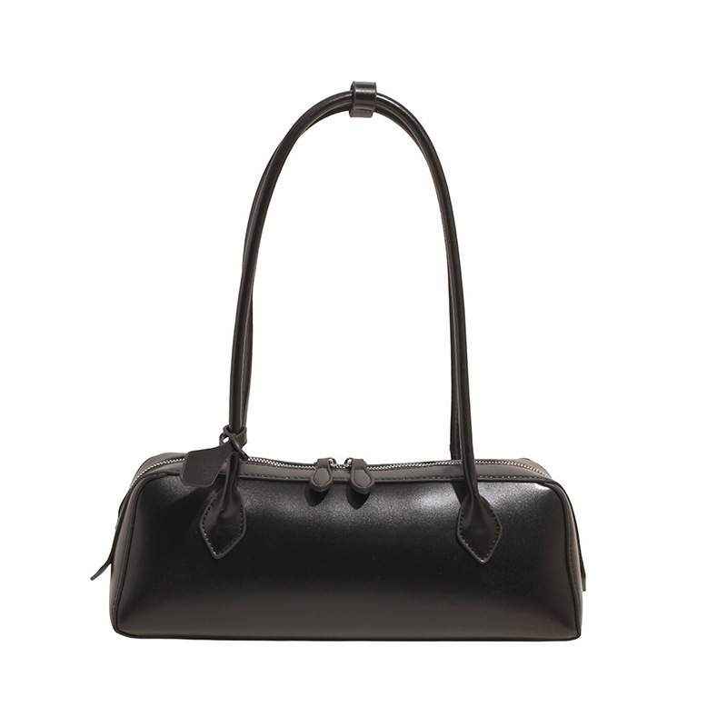 French Niche Underarm Bag, Individual Long Baguette Bag, Solid Color Versatile Trendy Shoulder Bag For Women - Thumbnail 5
