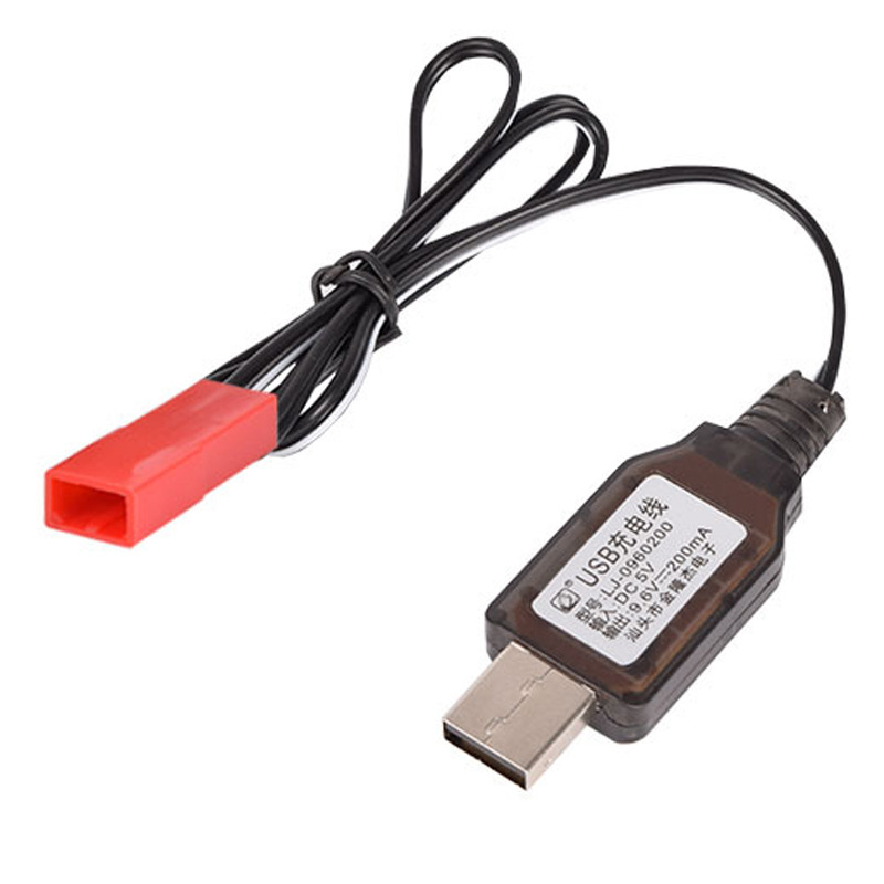 9.6v JST镍镉镍氢电池充电器遥控车坦克 机器人玩具配件USB充电线