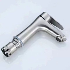 Wholesale 304 stainless steel hot and cold dual-use single-hole faucet Heightened and thickened bathroom washbasin basin faucet