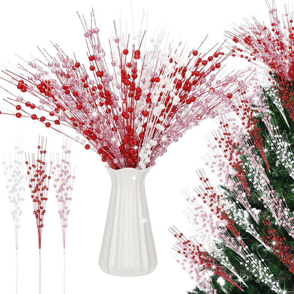 12 días de San Valentín simulación de bayas enchufe de festividad atmósfera decoración escenario de diseño de polvo de oro de amor transfronterizo