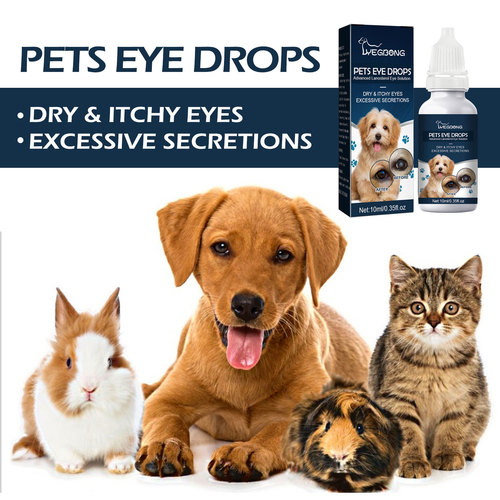 Yegbong Pet Eye Drops for Cats and Dogs, Tear Stain Relief, Eye Itch Relief, Gentle Cleansing Eye Drops