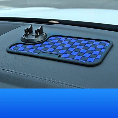 ornaments anti-slip mat center console: Anti-slip mat - black-and-blue-with-stand