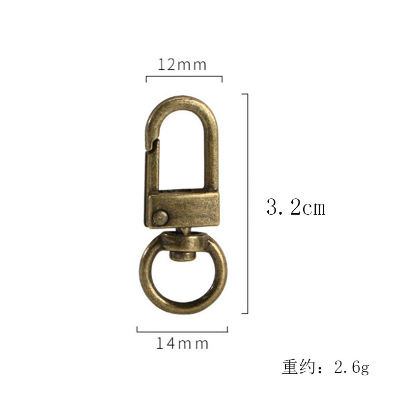 Aleación de zinc giratoria llavero accesorios DIY accesorios multicolor opcional 32mm bolsos universales hebilla al por mayor