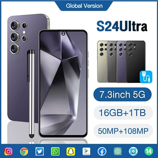 Смартфон S24 Ultra, 7.3″ 5G, 16 ГБ + 1 ТБ, основные камеры 50 МП и 108 МП