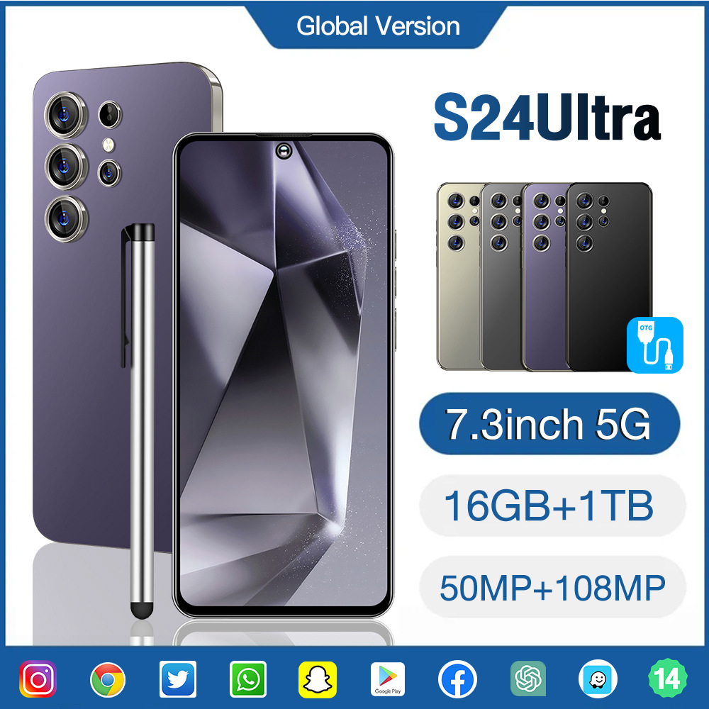 S24 Ultra跨境智能手机16+1T手机7.3大屏手机源头工厂价(劲爆款)