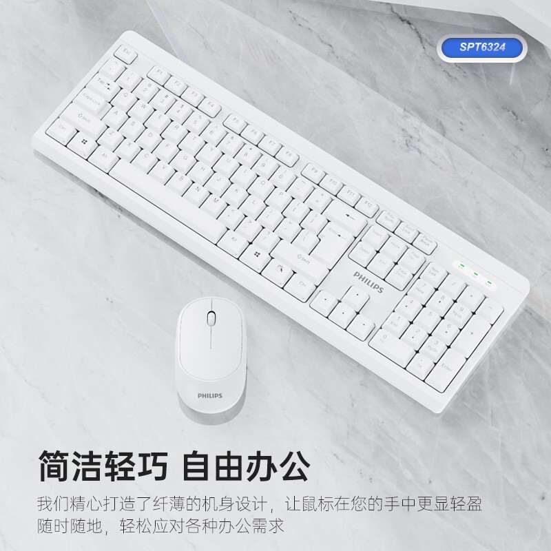 フィリップスSPT6324ワイヤレスマウスセットビジネスオフィスノートpcキーボードマウス共通|undefined