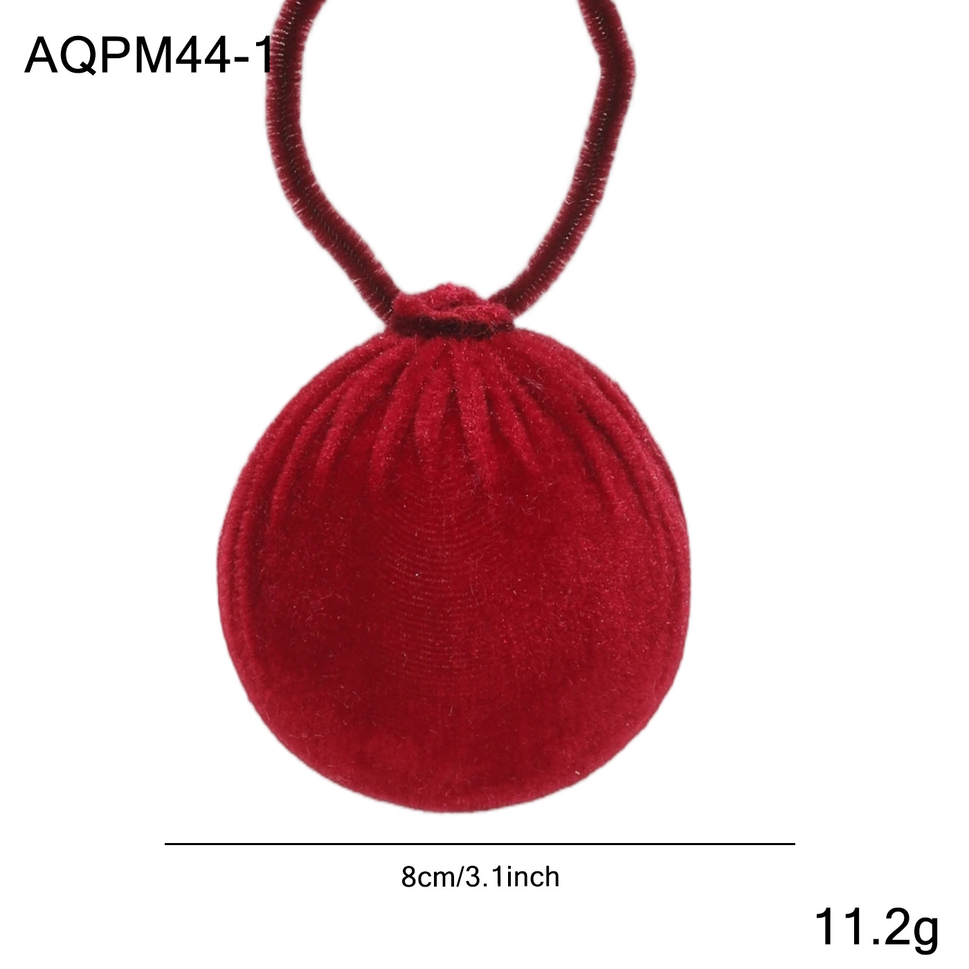 Nuevo vino rojo tela de flocado bola de Navidad árbol de Navidad decoración colgante bola colgante diseño de decoración image 6