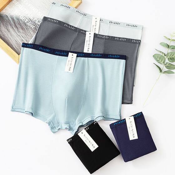 Japanese MUJI men's 5-Piece Gift box seamless mid-waist modal cotton boxer briefs