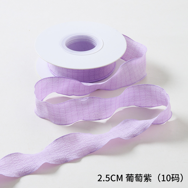 Cinta plisada al por mayor material de embalaje floral Macaron diybag embalaje de flores cinta de embalaje de flores de 4cm cinta de embalaje de flores