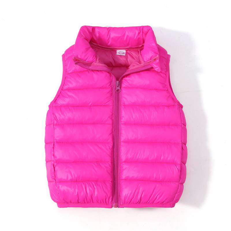 Chaleco de algodón para niños y niñas bebé medio y grande niños Otoño e Invierno chaleco invierno desgaste niños desgaste exterior chaleco ligero