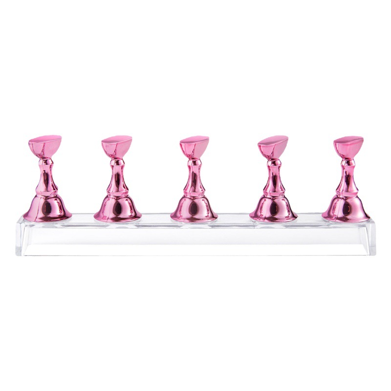 New Manicure Practice Manicure Transparent Acrylic Strip Base Display Bracket Chess Piece Magnetic Beat Manicure Tool