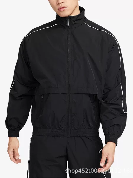 26 Styles of Men's Spring and Autumn Sports Loose Casual Windbreaker Woven Stand Collar Windproof Jacket Fb8623