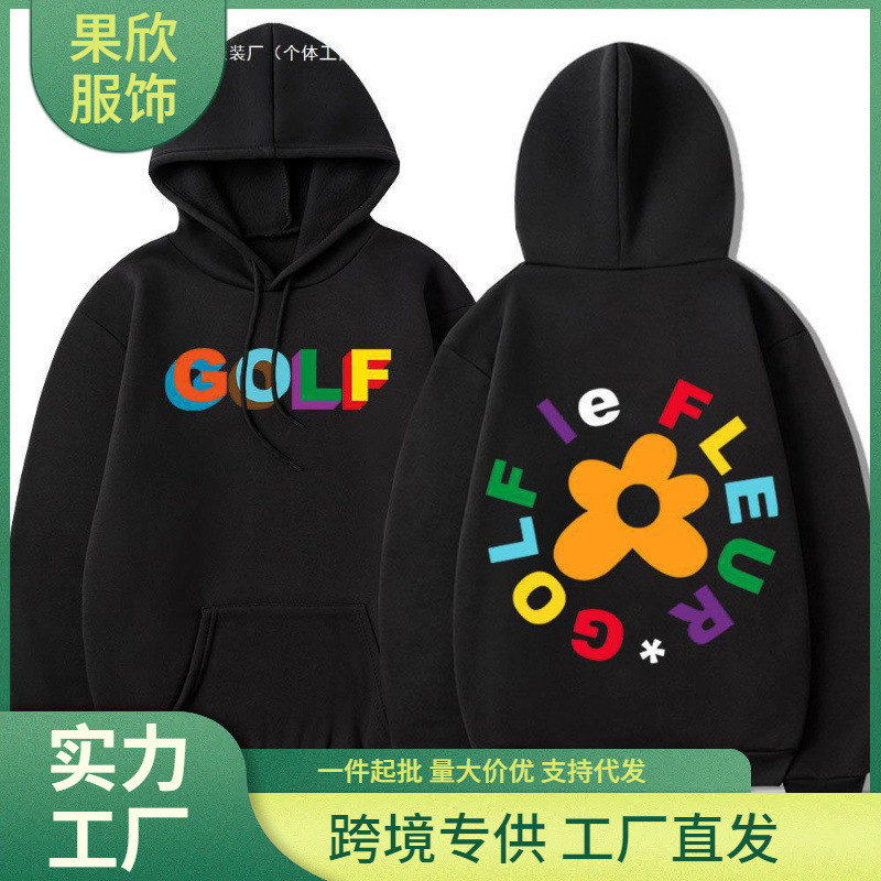 2025 New European Size Letter Printed Sweatshirt Colorful Letter Golf Unisex 2025 New European Size Letter Printed Sweatshirt Colorful Letter Golf Unisex