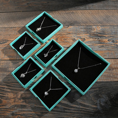 E-commerce platform-exclusive Tiffany blue kraft paper jewelry boxes & ring packaging boxes—manufacturer wholesale