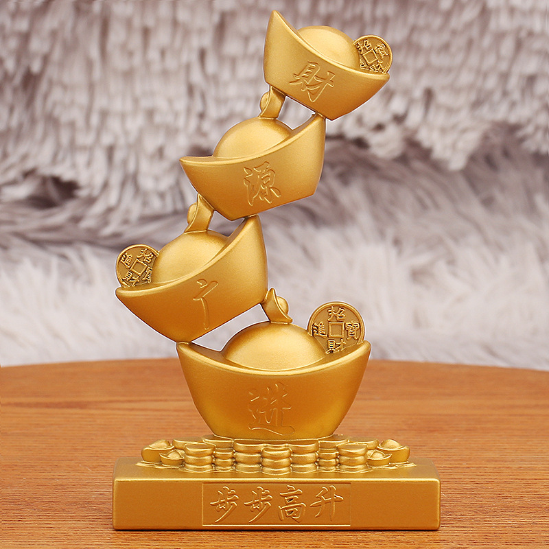 Yuanbao Step by Step Copper Coin Treasure Desktop Entrance Decoration Gift Alloy Ornaments Metal Crafts Yuanbao Step by Step Copper Coin Treasure Desktop Entrance Decoration Gift Alloy Ornaments Metal Crafts