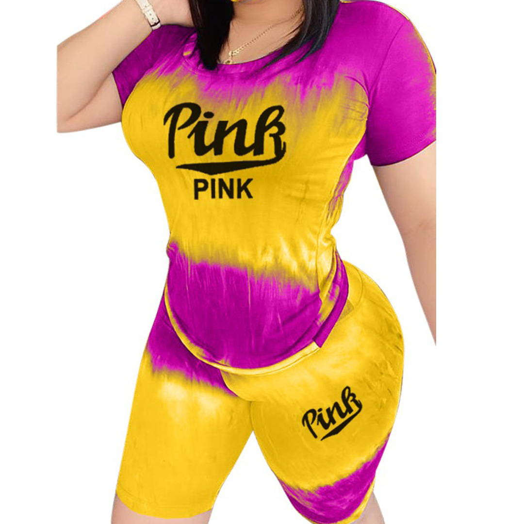 Gradient Tie-Dye Sports Suit Two-Piece Set NSAXE51077