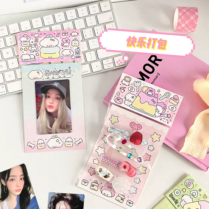 Оригинальный набор карточек медвежонка задняя карточка мультяшный кролик поздравительная открытка из карты упаковочный материал милый подарок упаковочная карточка