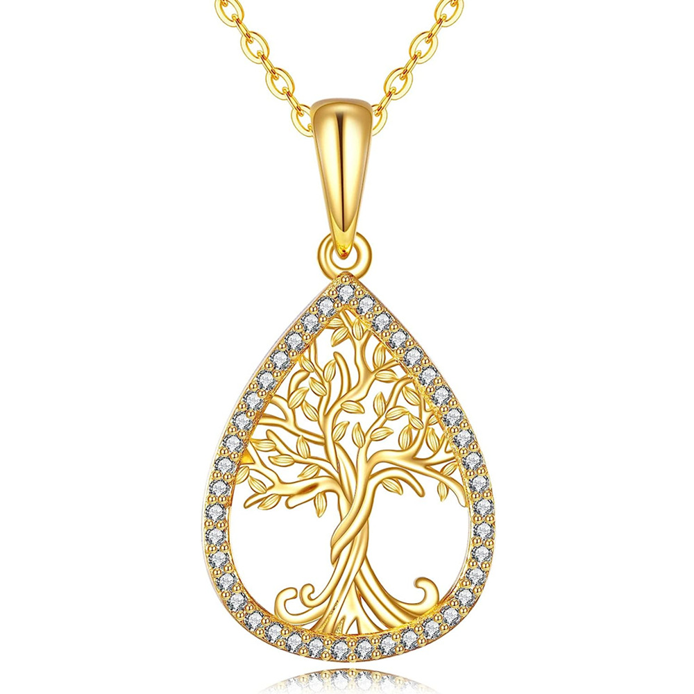 Nieuwe bestverkochte modehanger, eenvoudige uitgeholde levensboomketting, Moederdagcadeau_voghion.com