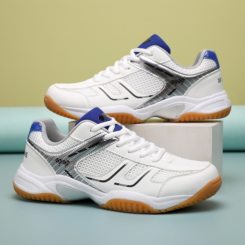 Cross-border men's shoes outdoor mesh breathable table tennis shoes MD soft bottom non-slip rubber training sneaker badminton shoes
