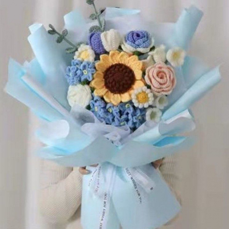 diy手工编织花束毛线材料包钩针自制毕业送老师闺蜜男女朋友