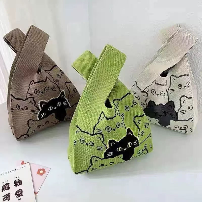 女士手工毛线针织包女手提包托特包收纳包包伴手礼包斜跨便携通勤