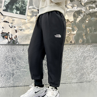 Children's down pants North Face Same style winter medium and big children thickened new boys and girls thickened white duck down mid-waist pants