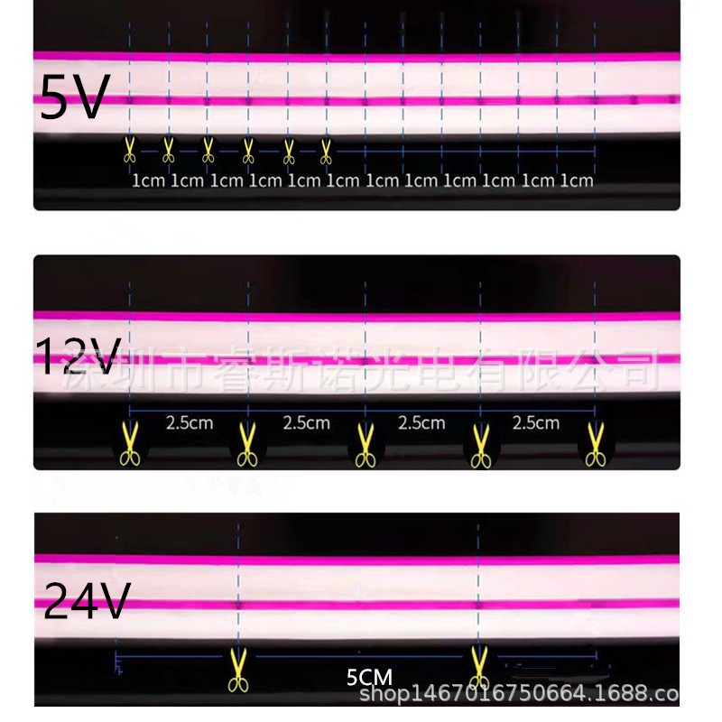 5V12V24V luz de neón con LED barra de luz de silicona una luz un corte 6*12 publicidad estilo impermeable color