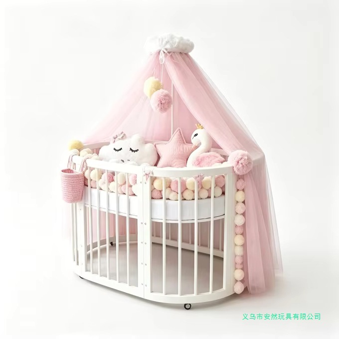 Customized gray-pink woven plush backpack, crown swan plush toy, personalized star, filled with PP cotton, for baby girls