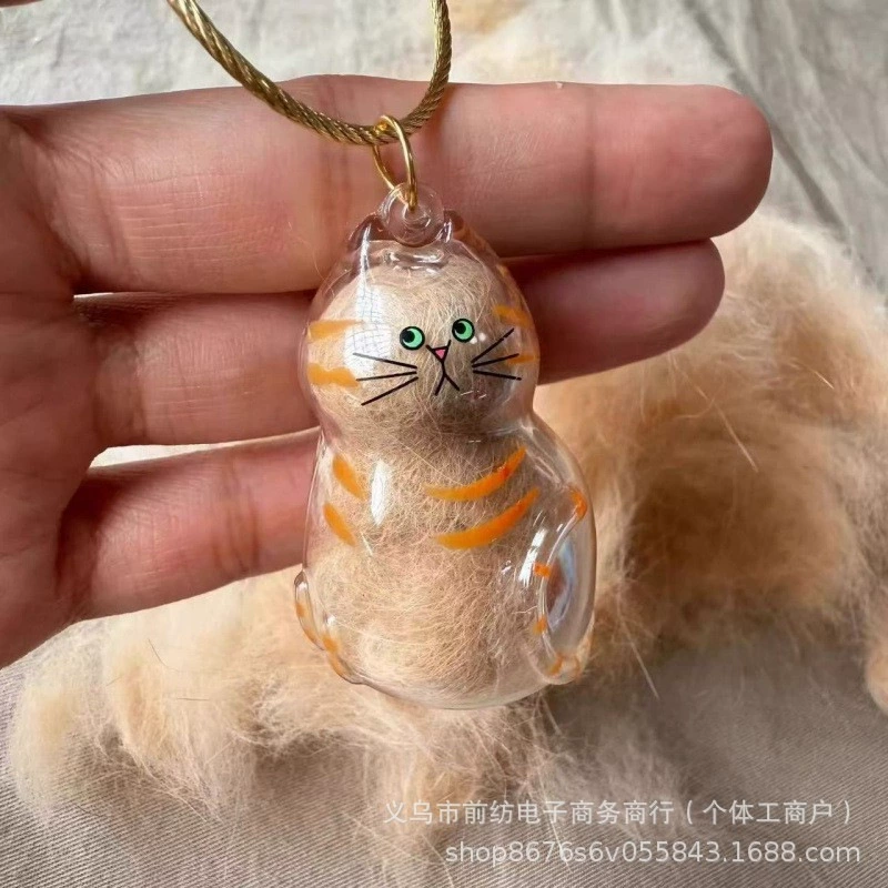 Прозрачная коробка для хранения, брелок, памятная капсула